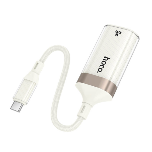 Контролер HOCO UA41 Type-C to Ethernet - Мережевий адаптер 10 / 100Mbps, White, BOX