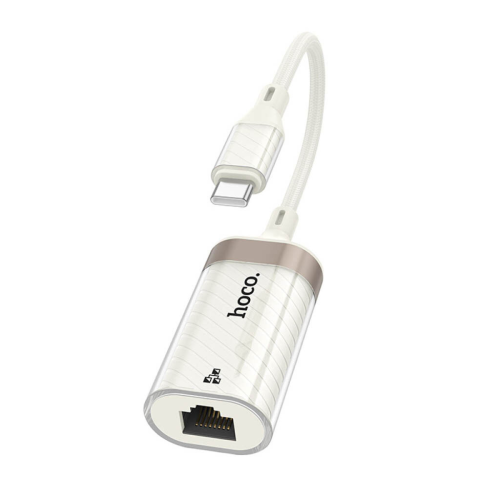 Контролер HOCO UA41 Type-C to Ethernet - Мережевий адаптер 10 / 100Mbps, White, BOX