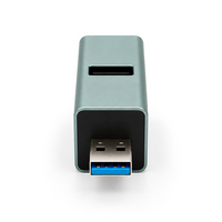 Портативний USB HUB 3.0 на 1 порт USB3.0 + 2 порти USB2.0, Silver, OEM