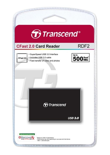 Кардрідер Transcend USB 3.1 Type-A > Cfast 2.0 Чорний