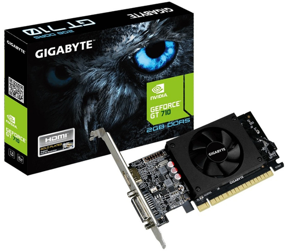 Вiдеокарта GIGABYTE GeForce GT 710 2GB DDRR5 64bit low profile