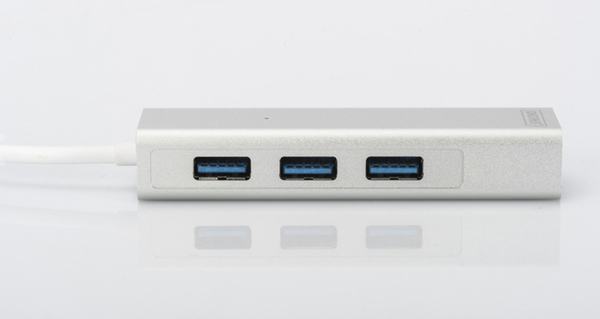 Хаб DIGITUS USB-A > 3xUSB-A/RJ45