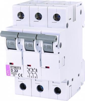 Автоматичний вимикач ETI, ETIMAT 6 3p D 32A (6kA)