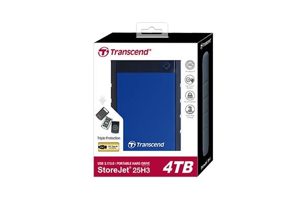 Внешний жесткий диск 2.5" USB 4.0TB Transcend StoreJet 25H3 Navy Blue (TS4TSJ25H3B)
