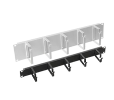 Кабельний організатор MIRSAN 19", 1U, 5 кілець, сірий