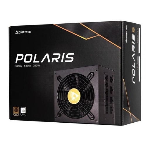 Блок живлення CHIEFTEC Polaris  (750W), >90%, 80+ Gold, 120мм, 1xMB 24pin(20+4), 2xCPU 8pin(4+4), 3xMolex, 8xSATA, 4xPCIe 8pin(6+2), Fully Modular