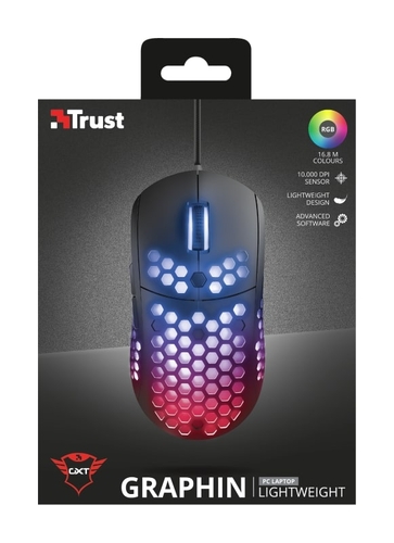Миша ігрова Trust GXT 960 Graphin Ultra-lightweight RGB USB Black