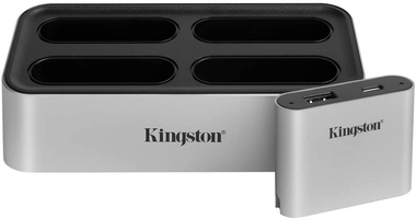 Хаб Kingston USB 3.1 Type-C > 4xWorkflow Slots/USB 3.2 Type-А/Type-C Workflow Station Срібний