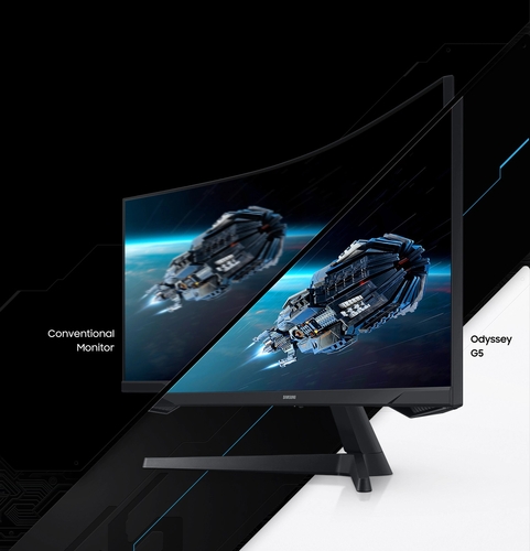 Монітор Samsung 34" Odyssey G5 C34G55TWW D-Sub, 2xHDMI, DP, VA, 3440x1440, 21:9, 165Hz, 1ms, CURVED