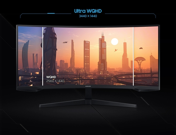 Монітор Samsung 34" Odyssey G5 C34G55TWW D-Sub, 2xHDMI, DP, VA, 3440x1440, 21:9, 165Hz, 1ms, CURVED