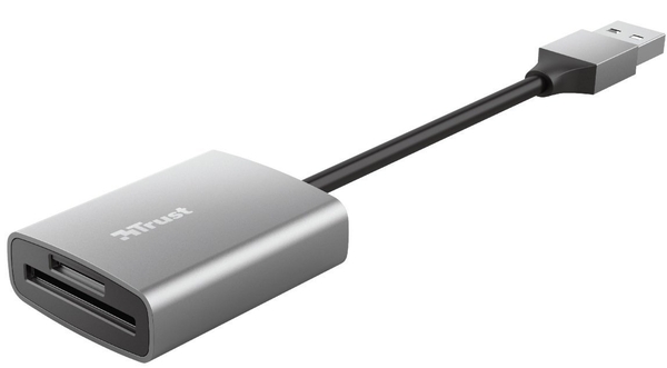 Кардрідер Trust Dalyx USB-A 3.2 > SD/microSD, Алюміній, 0.08м, Сірий