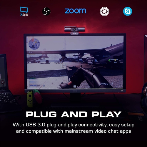 Вебкамера AVerMedia PW513 4K, 30fps, fixed focus, чорний