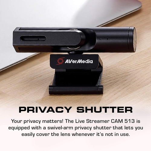 Вебкамера AVerMedia PW513 4K, 30fps, fixed focus, чорний