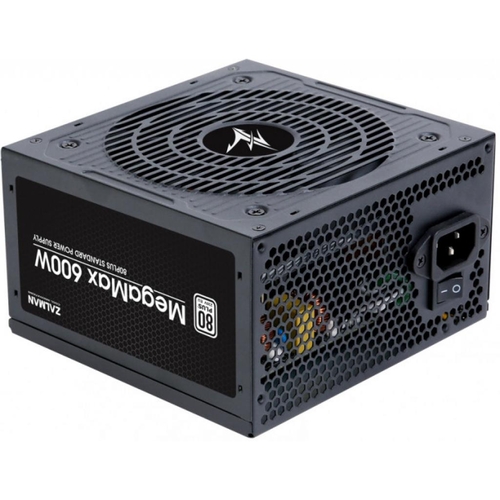 Блок живлення Zalman Megamax  (600W), 83%, 80+ White, 120мм, 1xMB 24pin(20+4), 2xCPU (8pin+4pin) 4xMolex, 6xSATA, 2xPCIe 8pin(6+2)
