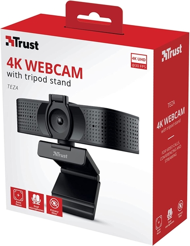 Вебкамера Trust Teza, 4K Ultra HD, 30 fps, auto focus, чорний