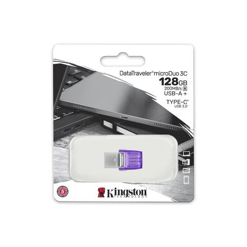 Флеш-накопитель USB3.2 128GB Type-C Kingston DataTraveler microDuo 3C (DTDUO3CG3/128GB)
