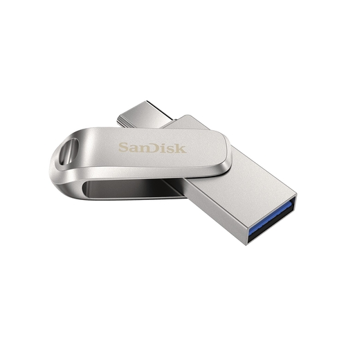 Накопичувач SanDisk   64GB USB 3.1 Type-A + Type-C Dual Drive Luxe Срібний
