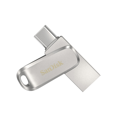 Накопичувач SanDisk   64GB USB 3.1 Type-A + Type-C Dual Drive Luxe Срібний