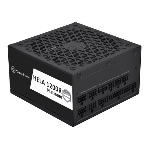 Блок живлення SilverStone Hela Cybenetics  (1200W), >90%, 80+ Platinum, 135мм, 1xMB 24pin(20+4), 2xCPU 8pin(4+4), 3xMolex, 12xSATA, 6xPCIe 8pin(6+2), 1x12VHPWR, 1xFDD, Fully Modular