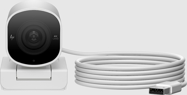 Вебкамера HP 960 Streaming, 4K, 30fps, auto focus, сріблястий