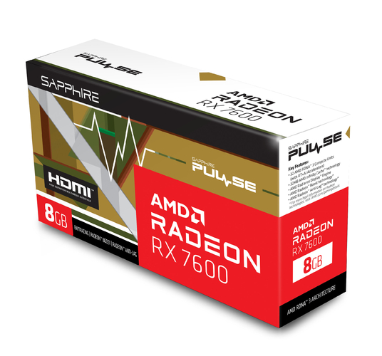 Відеокарта SAPPHIRE Radeon RX 7600 8GB GDDR6 Pulse Gaming