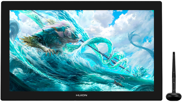 Графічний монітор Huion 23,8" Kamvas Pro 24,4K HDMI,DP,USB-C,DC,USB-A,чорний