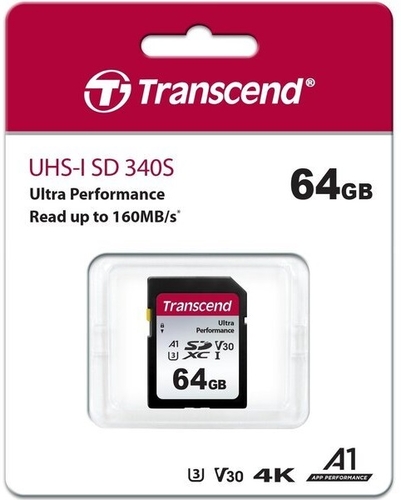 Карта пам'яті Transcend SD  64GB C10 UHS-I U3 R160/W50MB/s 4K