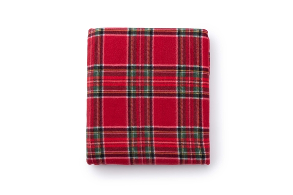 Плед Ardesto Fleece, 160х200см, 100% поліестер, клітинка, червоний