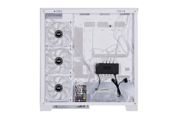 Корпус 2E GAMING Fantom GK701W без БЖ 2xUSB3.0, 1xUSBType-C, 4x120мм ARGB, VGA 400мм, LCS ready, контролер з пультом, TG Side/Front Panel, mATX, білий