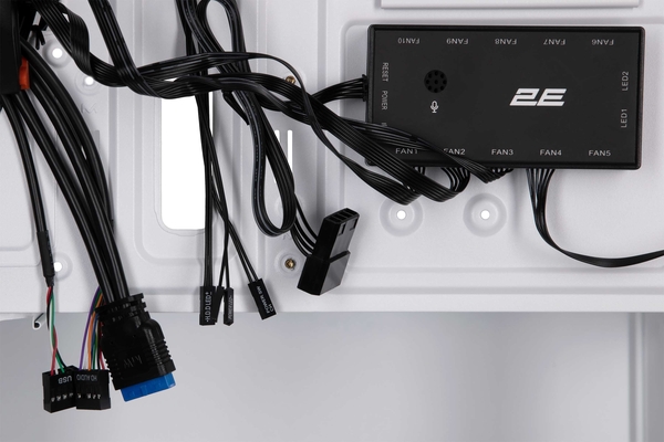 Корпус 2E GAMING Calleo GB700W без БЖ, 2xUSB3.0, 1xUSB2.0, 4x120мм ARGB, VGA 320мм, LCS ready, контролер з пультом, TG Side Window, mATX, білий