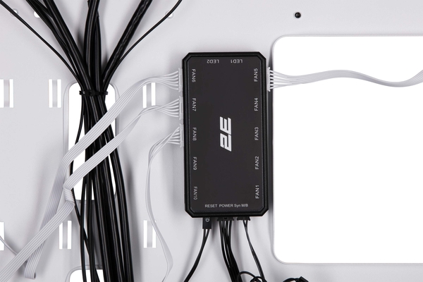 Корпус 2E GAMING Vertex GI01W без БЖ 2xUSB3.0, 1xUSBType-C, 3x140мм ARGB, 1x120мм ARGB, VGA 380мм, LCS ready, контролер з пультом, TG Side Panel, EATX, білий