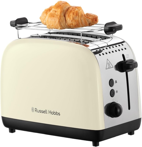 Тостер Russell Hobbs Colours Plus 1600Вт, підігрів, розморожування, метал., бежевий