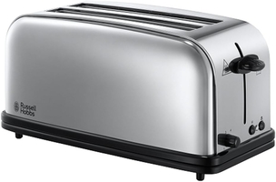 Тостер Russell Hobbs Chester 1600Вт, довгі слоти на 4 тости, метал, сріблястий
