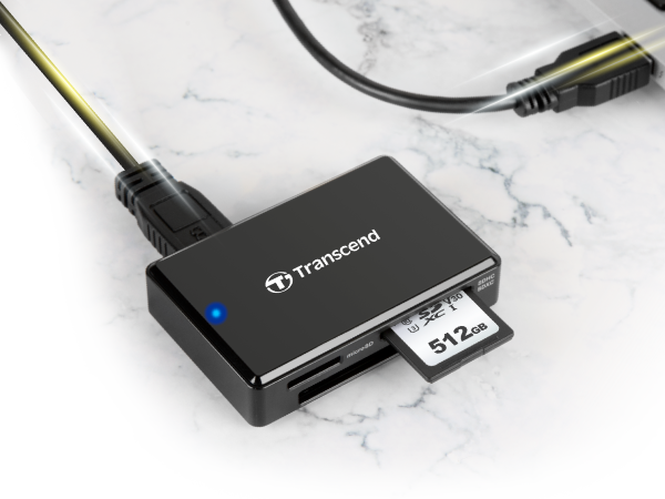 Кардрiдер Transcend USB 3.1 Type-A > microSD/SD/CF Чорний