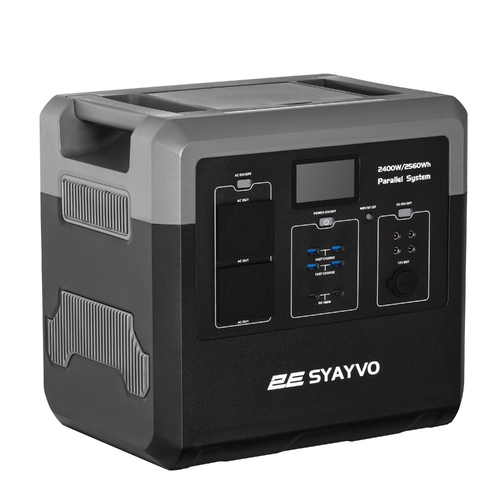 Портативна електростанція 2Е Syayvo 2400 Вт, 2560 Вт/год, WiFi/BT, паралельне підключення, швидка зарядка