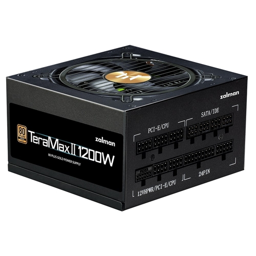 Блок живлення Zalman Teramax 2  (1200W), >90%, 80+ Gold, 120мм, 1xMB 28pin (18+10), 2xCPU 8pin(4+4), 3xMolex, 12xSATA, 4xPCIe 8pin(6+2), 1xPCIe GEN5 16pin, Fully Modular