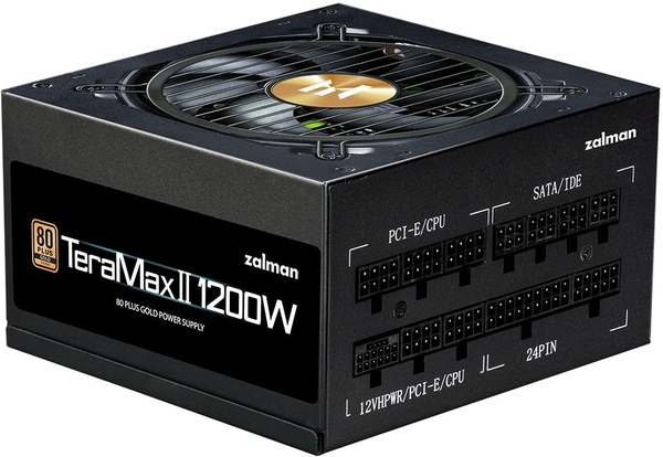 Блок живлення Zalman Teramax 2  (1200W), >90%, 80+ Gold, 120мм, 1xMB 28pin (18+10), 2xCPU 8pin(4+4), 3xMolex, 12xSATA, 4xPCIe 8pin(6+2), 1xPCIe GEN5 16pin, Fully Modular