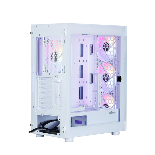 Корпус Zalman I4 TG без БЖ, 2xUSB3.0, 1xUSB2.0, 4x140мм RGB, VGA 320мм, LCS ready, TG Side Panel, ATX, білий