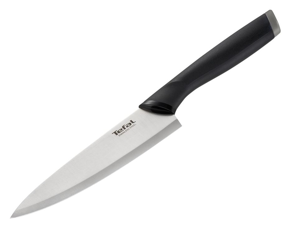 Набір ножів Tefal Comfort, з дерев’яною підставкою, 5шт. нержавіюча сталь, пластик, дерево, чорний