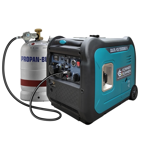 Генератор газобензиновий інверторний Konner&Sohnen KS 5500iEG S, 230В, 5.5кВт, електростартер, 52.5кг