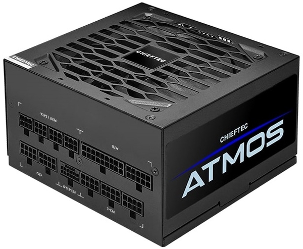 Блок живлення CHIEFTEC Atmos (850W), >90%, 80+ Gold, 120мм FDB, 1xMB 24pin(20+4), 2xCPU 8pin(4+4), 4xMolex, 9xSATA, 2xPCIe 8pin(6+2), 1xPCIe GEN5 16pin, Fully Modular