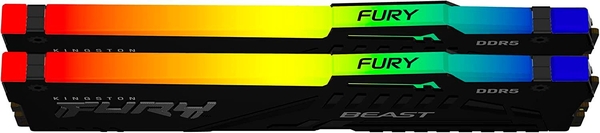 Пам'ять ПК Kingston DDR5 64GB KIT (32GBx2) 5600 FURY Beast RGB XMP