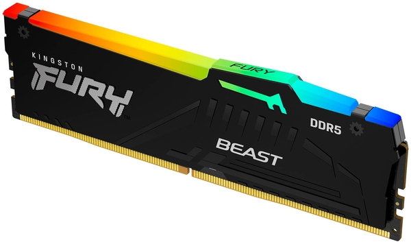 Пам'ять ПК Kingston DDR5 64GB KIT (32GBx2) 5600 FURY Beast RGB XMP