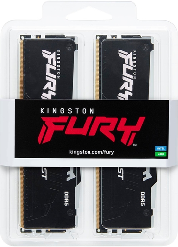 Пам'ять ПК Kingston DDR5 64GB KIT (32GBx2) 5600 FURY Beast RGB XMP
