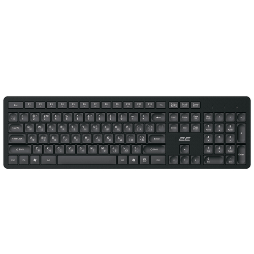 Клавіатура мембранна 2E KS260 106key, WL, EN/UK/RU, чорний
