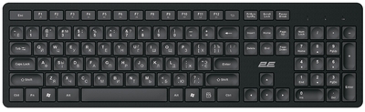 Клавіатура мембранна 2E KS260 106key, WL, EN/UK/RU, чорний