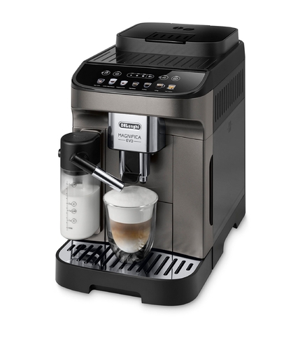 Кавомашина Delonghi Magnifica Evo, 1.8л, зерно+мелена, автомат.капуч, дисплей, авторецептів -7, графіт