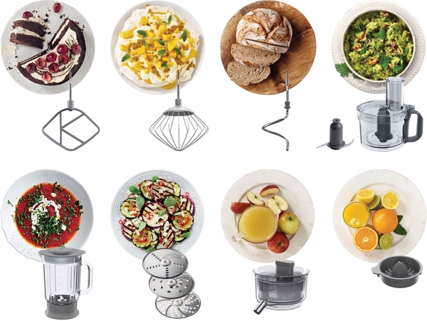 Кухонна машина Kenwood MultiOne, 1000Вт, чаша-метал, корпус-пластик, насадок-8, білий