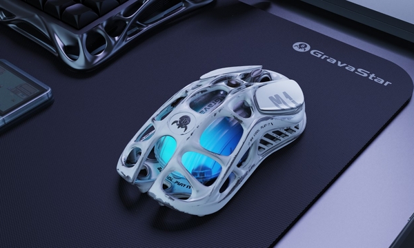 Миша GravaStar Mercury M1 Pro, magnesium alloy body, BT/WL/USB-A, 4K, RGB, Battle-Worn