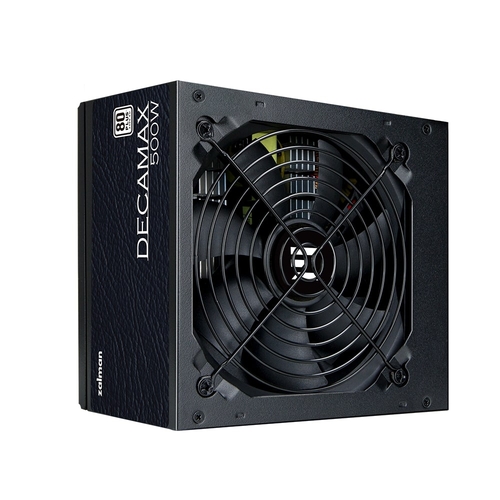 Блок живлення Zalman Decamax  (500W) 85%, 80 Plus, 120мм, 1xMB 24pin(20+4), 1xCPU 8pin(4+4), 3xMolex, 4xSATA, 2xPCIe 8pin(6+2)